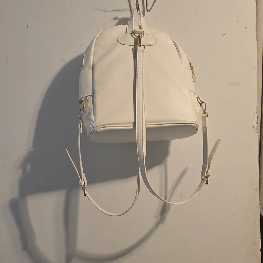 Bebe Cream Backpack with Gold Accents